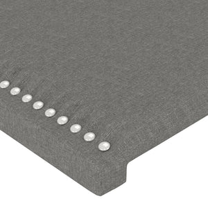 Kopfteil mit Ohren Dunkelgrau 183x23x118/128 cm Stoff
