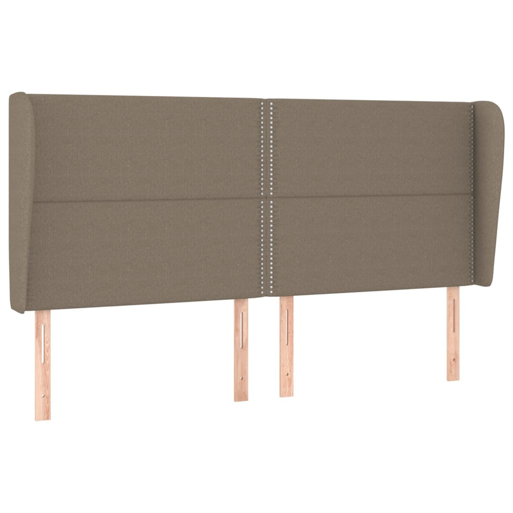 Kopfteil mit Ohren Taupe 183x23x118/128 cm Stoff