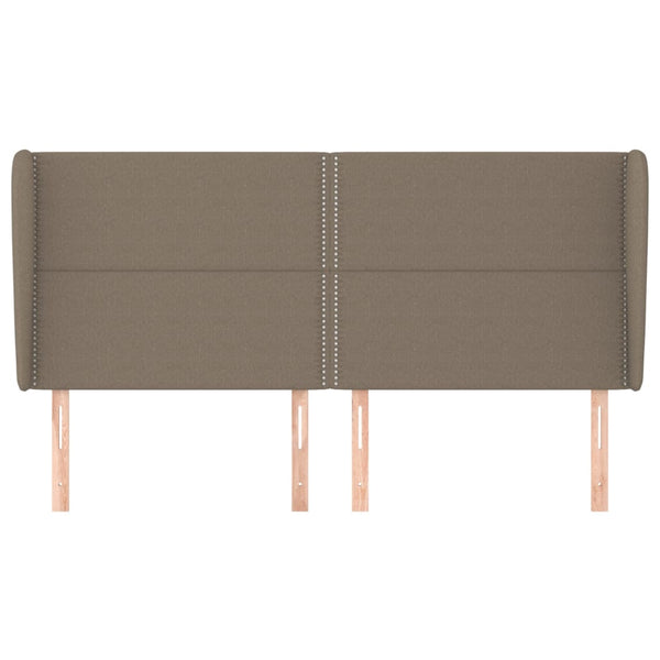 Kopfteil mit Ohren Taupe 183x23x118/128 cm Stoff