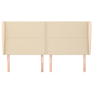 Kopfteil mit Ohren Creme 183x23x118/128 cm Stoff