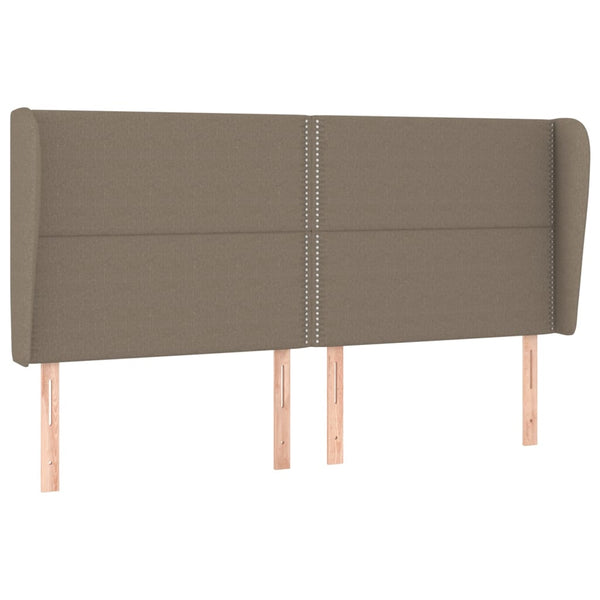 Kopfteil mit Ohren Taupe 203x23x118/128 cm Stoff