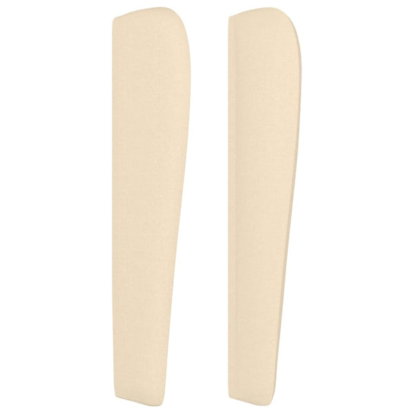 vidaXL Tête de lit à oreilles Crème 203x23x118/128 cm Tissu