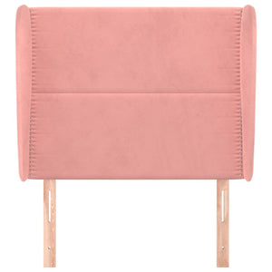 Kopfteil mit Ohren Rosa 83x23x118/128 cm Samt