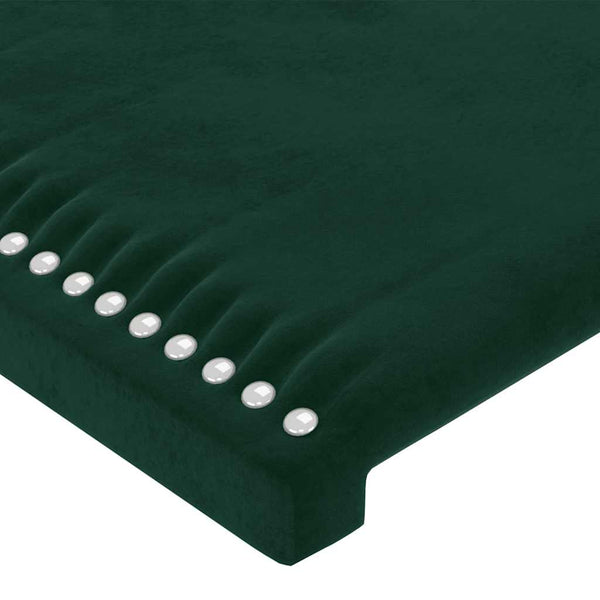 Kopfteil mit Ohren Dunkelgrün 93x23x118/128 cm Samt