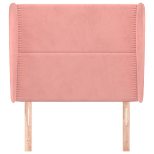 Kopfteil mit Ohren Rosa 93x23x118/128 cm Samt