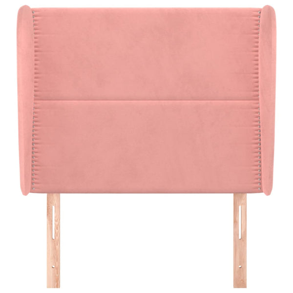 Kopfteil mit Ohren Rosa 93x23x118/128 cm Samt