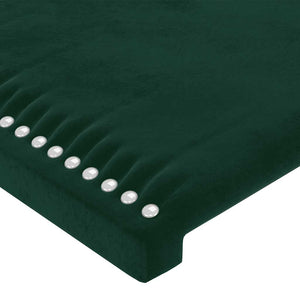 Kopfteil mit Ohren Dunkelgrün 103x23x118/128 cm Samt