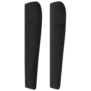 vidaXL Tête de lit à oreilles Noir 147x23x118/128 cm Velours