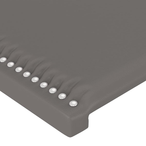 vidaXL Tête de lit avec oreilles gris 203x23x118/128 cm similicuir