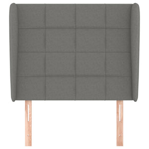Kopfteil mit Ohren Dunkelgrau 83x23x118/128 cm Stoff