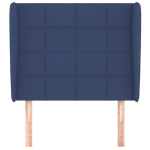 Kopfteil mit Ohren Blau 83x23x118/128 cm Stoff