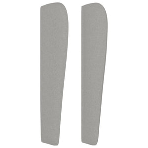 vidaXL Tête de lit à oreilles Gris clair 103x23x118/128 cm Tissu