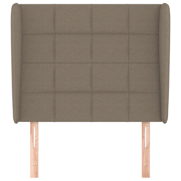 Kopfteil mit Ohren Taupe 103x23x118/128 cm Stoff