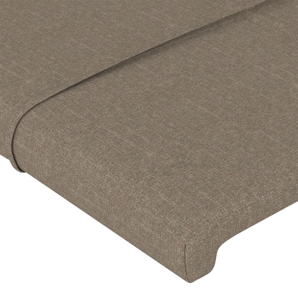 Kopfteil mit Ohren Taupe 103x23x118/128 cm Stoff