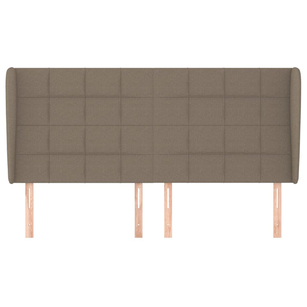 Kopfteil mit Ohren Taupe 183x23x118/128 cm Stoff