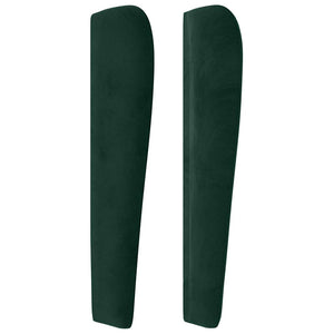 Kopfteil mit Ohren Dunkelgrün 103x23x118/128 cm Samt