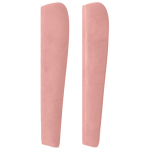 Kopfteil mit Ohren Rosa 103x23x118/128 cm Samt