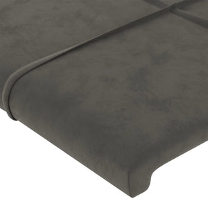 vidaXL Tête de lit avec oreilles Noir 163x23x118/128 cm Velours