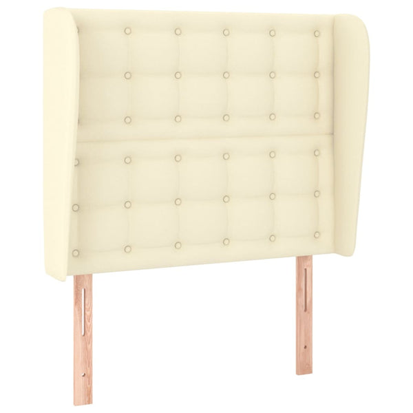 Kopfteil mit Ohren Creme 83x23x118/128 cm Kunstleder