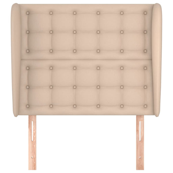 Kopfteil mit Ohren Cappuccino-Braun 83x23x118/128 cm Kunstleder