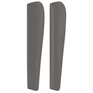vidaXL Tête de lit à oreilles Gris 183x23x118/128 cm Similicuir