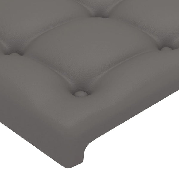 vidaXL Tête de lit à oreilles Gris 183x23x118/128 cm Similicuir