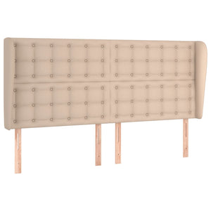 Kopfteil mit Ohren Cappuccino-Braun 183x23x118/128cm Kunstleder