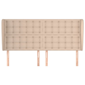 Kopfteil mit Ohren Cappuccino-Braun 203x23x118/128cm Kunstleder