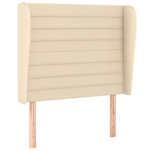 Kopfteil mit Ohren Creme 83x23x118/128 cm Stoff
