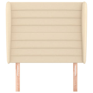 Kopfteil mit Ohren Creme 103x23x118/128 cm Stoff