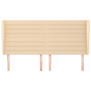 Kopfteil mit Ohren Creme 163x23x118/128 cm Stoff