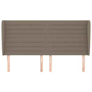 Kopfteil mit Ohren Taupe 183x23x118/128 cm Stoff