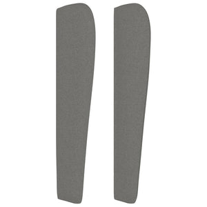 vidaXL Tête de lit à oreilles Gris foncé 203x23x118/128 cm Tissu