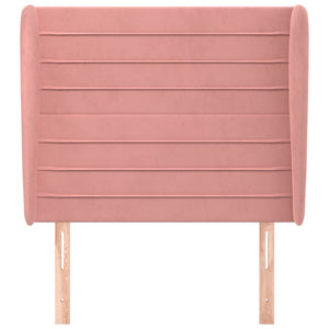 Kopfteil mit Ohren Rosa 83x23x118/128 cm Samt