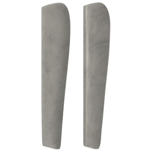 vidaXL Tête de lit à oreilles Gris clair 163x23x118/128 cm Velours