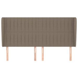 Kopfteil mit Ohren Taupe 163x23x118/128 cm Stoff