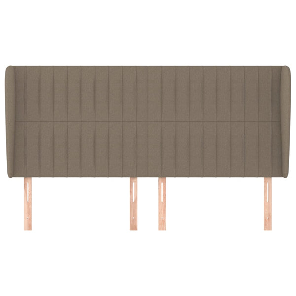 Kopfteil mit Ohren Taupe 163x23x118/128 cm Stoff