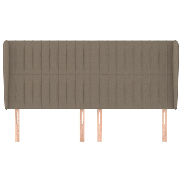 Kopfteil mit Ohren Taupe 183x23x118/128 cm Stoff