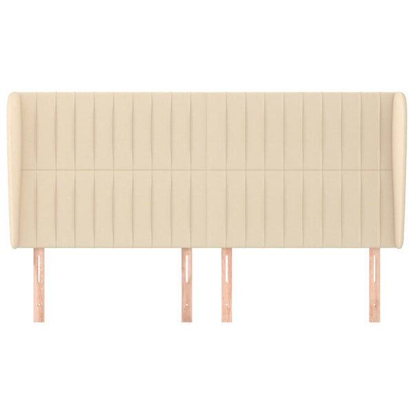 Kopfteil mit Ohren Creme 183x23x118/128 cm Stoff
