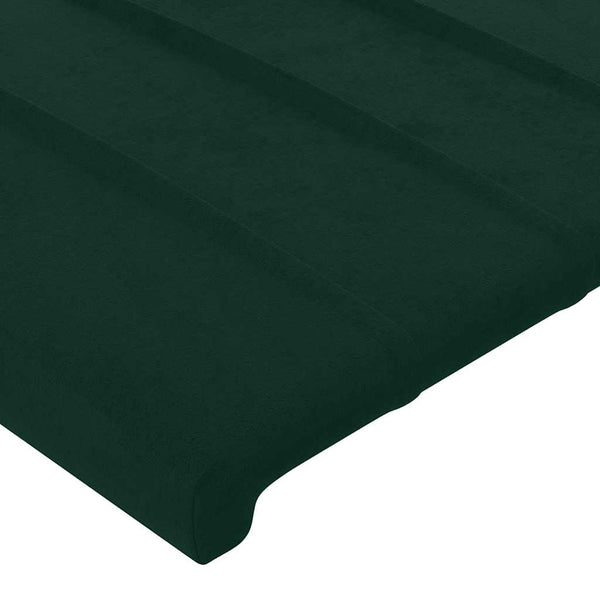 Kopfteil mit Ohren Dunkelgrün 83x23x118/128 cm Samt