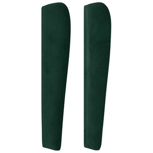 Kopfteil mit Ohren Dunkelgrün 83x23x118/128 cm Samt