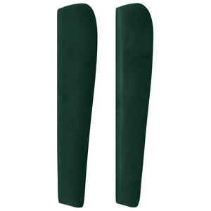 Kopfteil mit Ohren Dunkelgrün 93x23x118/128 cm Samt
