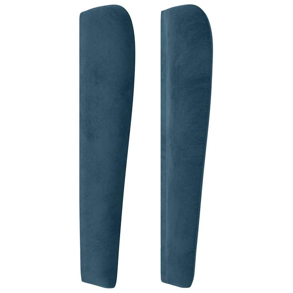 vidaXL Tête de lit à oreilles bleu foncé 103x23x118/128 cm velours