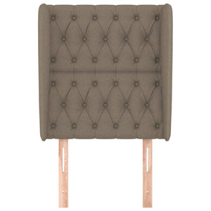 Kopfteil mit Ohren Taupe 83x23x118/128 cm Stoff