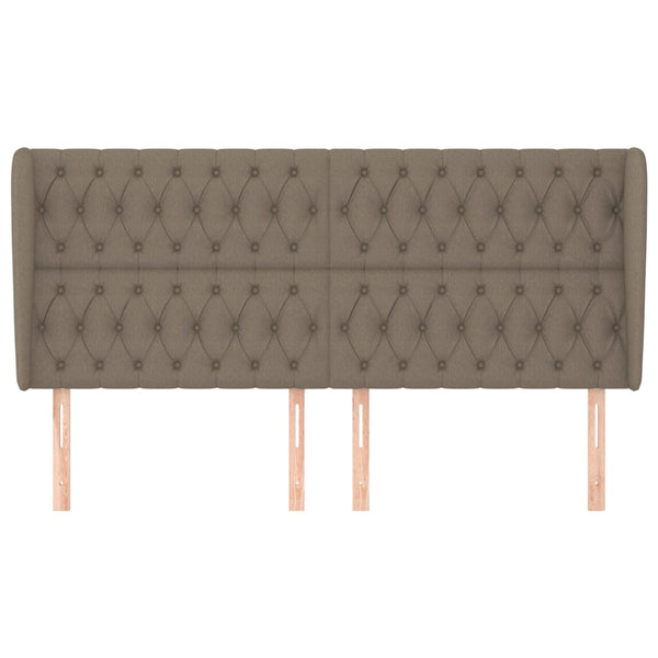Kopfteil mit Ohren Taupe 183x23x118/128 cm Stoff