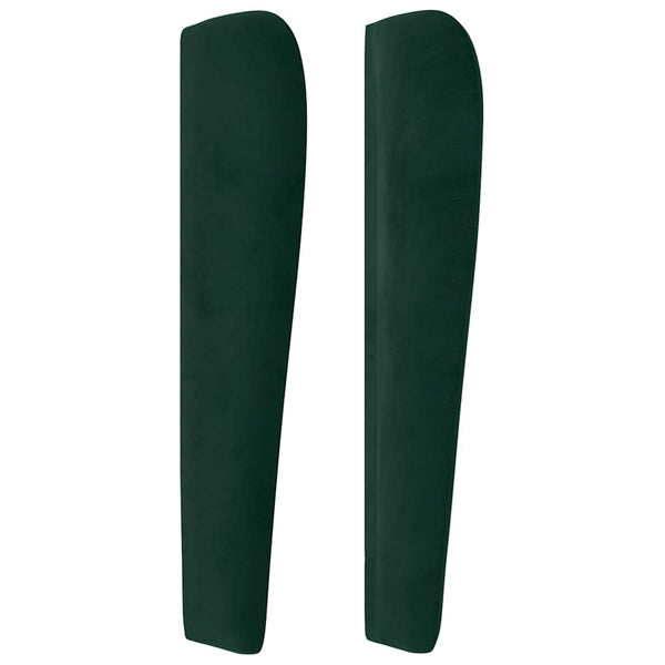 Kopfteil mit Ohren Dunkelgrün 83x23x118/128 cm Samt