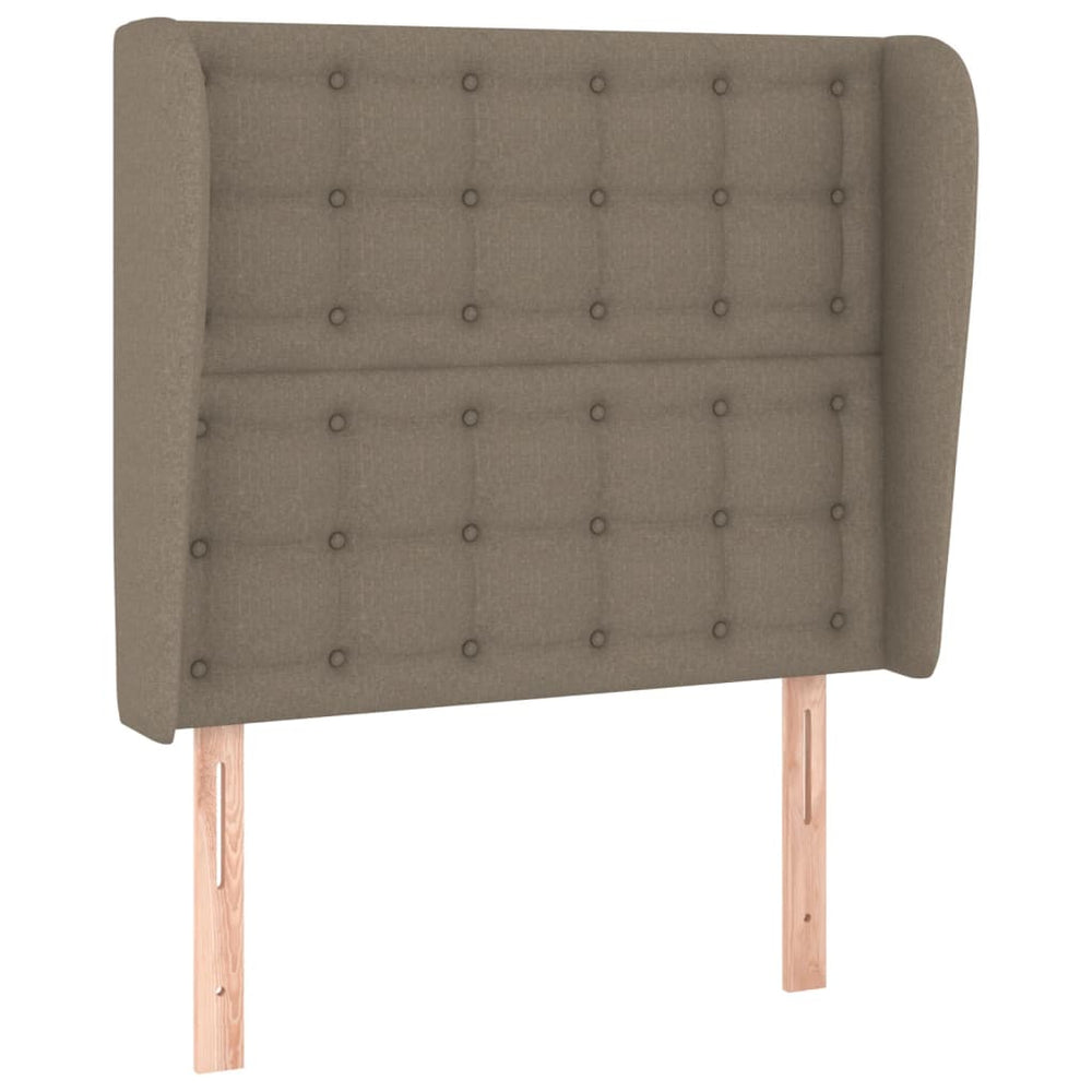 vidaXL Tête de lit à oreilles taupe 83x23x118/128 cm Tissu