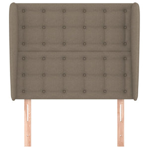 Kopfteil mit Ohren Taupe 83x23x118/128 cm Stoff