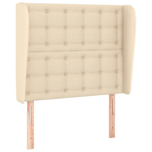 vidaXL Tête de lit à oreilles Crème 83x23x118/128 cm Tissu
