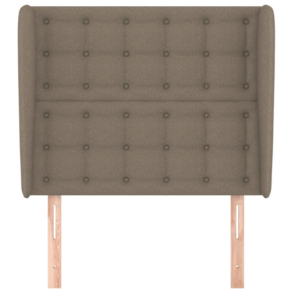 Kopfteil mit Ohren Taupe 93x23x118/128 cm Stoff